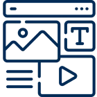 Website layout design elements illustration